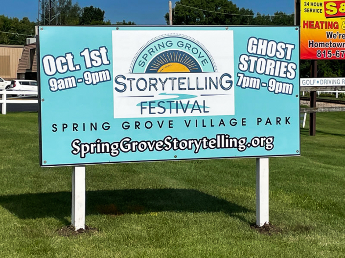 Story Telling Festival Site Sign