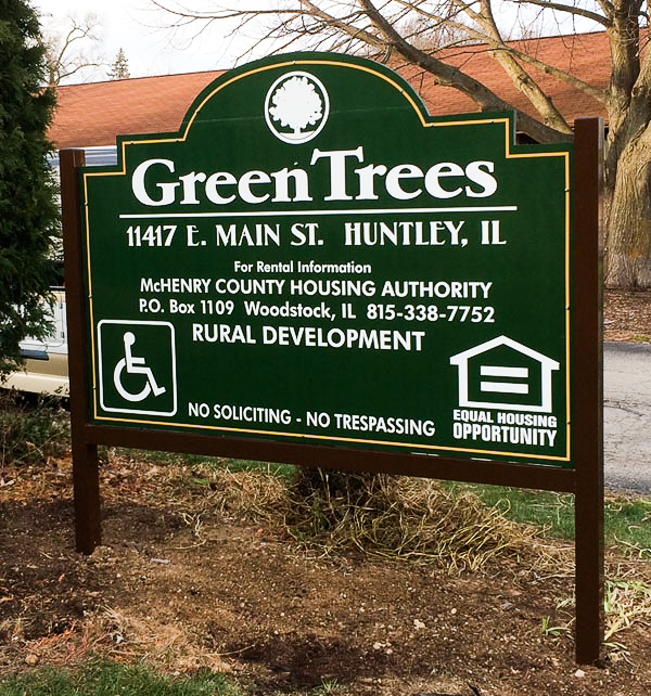 Green Trees Real Estate Sign