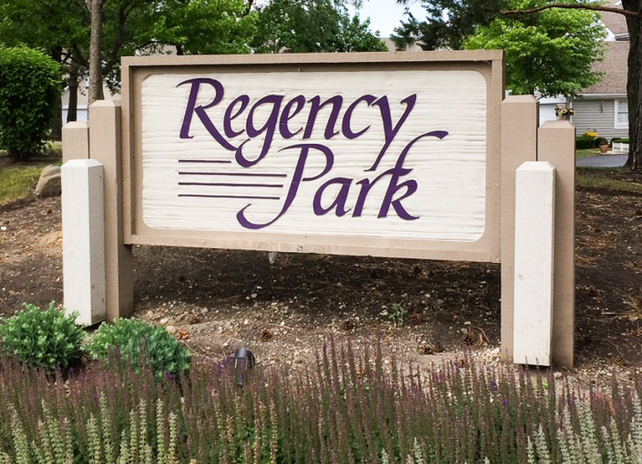Regency Park Sandblasted Sign