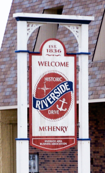 Riverside Drive Sandblasted Sign
