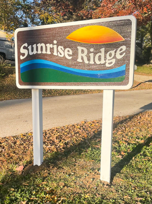 Sunrise Ridge Sandblasted Sign